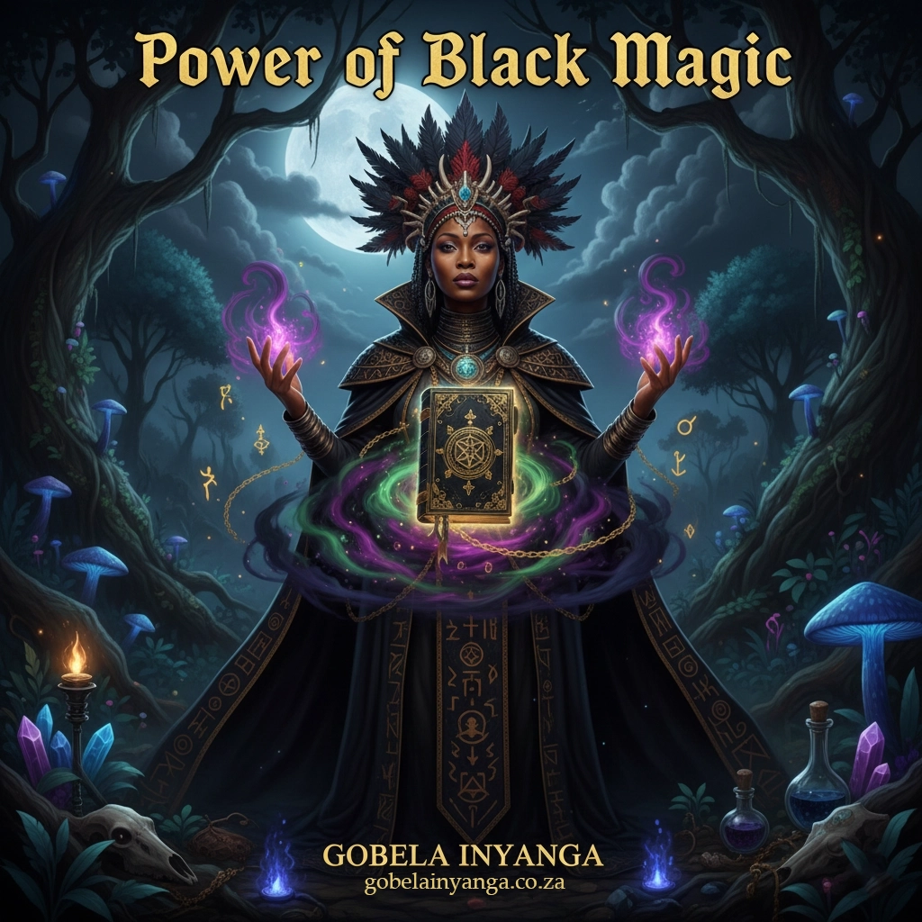 A dark altar with candles and smoke